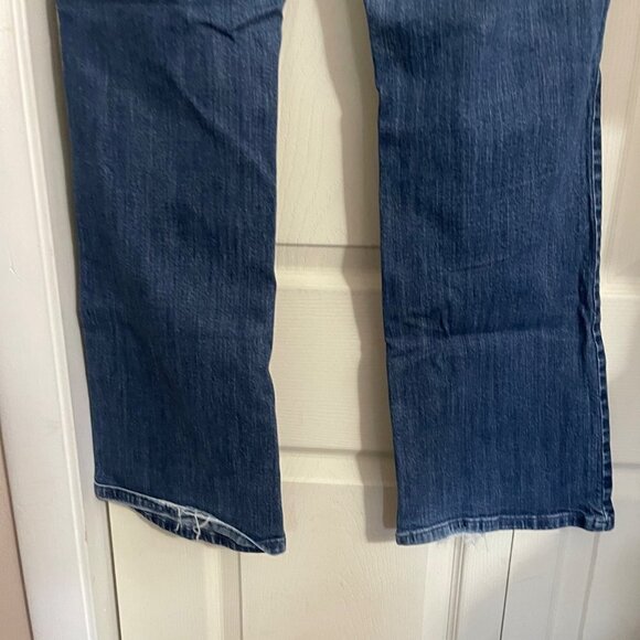 Levi's Womens Dark Wash 515 Bootcut Flap Button Pocket Mid Rise Jeans Size 16 - Picture 9 of 10